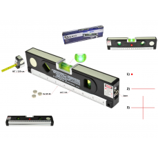 Лазерный нивелир с подсветкой и измерительным прибором 1,5м (G03311)