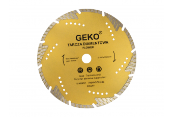 Отрезной алмазный диск цветок 230x22mm GEKO Profi (G00290)