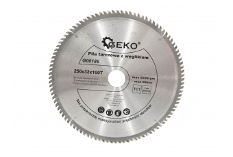 Пильный диск по дереву 250x32x100T + редуктор 25,4мм (G00186)
