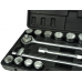 Набор торцевых головок 21 предмета 3/4" шестигранный 19-50 мм/черный футляр (G10110)