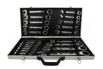 Набор гаечных ключей с трещоткой 22 шт. 6-32 мм / алюминиевый корпус (G10341)