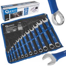 Полированные комбинированные ключи с резиновой рукояткой AntiSlip 6-32мм 12шт. CRV (G11141)