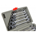 Комплект комбинированных ключей с трещоткой 8-19мм 12шт (K00106)