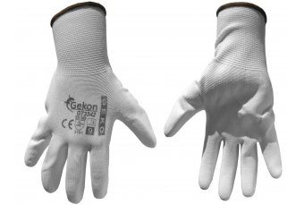 Перчатки защитные GEKO размер 9 / белые 12шт. (G73542)