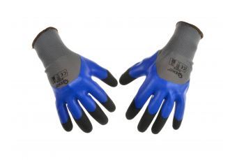 Protective work gloves reinforced fingers size 10 foamed latex 12 pcs (G73577)