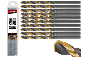 Черно-золотое сверло из быстрорежущей стали по металлу 6,20 мм 10шт. (Т02062)