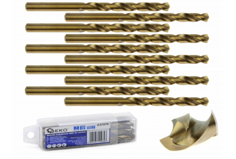 Сверло по металлу 7мм с кобальтом из быстрорежущей стали 10шт. (G37070)