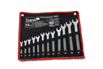 Комплект комбинированных гаечных ключей 12шт. 8-24 мм CRV-CS (сатин) (T00651)