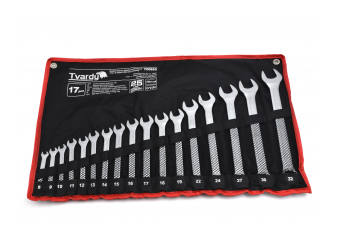 Комплект комбинированных гаечных ключей 17шт. 8-32 мм CRV-CS (сатин) (T00652)