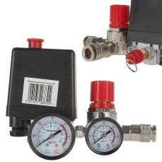 Spiediena slēdža spiediena slēdža reduktors ar 2 mērinstrumentiem (G80318)