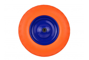 Колесо 4.80 / 4.00 - 8 для тачки, тележки с полиуретаном ORANGE (G71024)