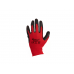 Cotton Work Gloves s.7 with Crinkled Latex Palm Coating, Knit Wrist (red) (G73530)
