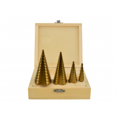 Набор конических сверл HSS TiN 4el. (4-12,4-20,4-32,4-39) (G38503)