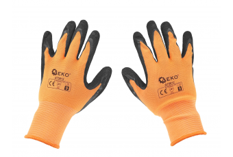 Защитные перчатки с покрытием размер 9 – оранжевый 12 шт. (Г75012)