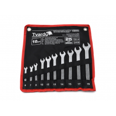Комплект комбинированных гаечных ключей 10шт. CRV-CS 6-19 мм (сатин) (T00654)