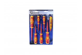 Набор изолированных электрических отверток VDE 1000 В. 7шт. (G30626)