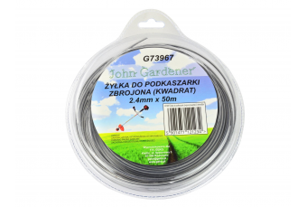 Усиленная триммерная леска (квадратная) 2,4мм 50м (G73967)