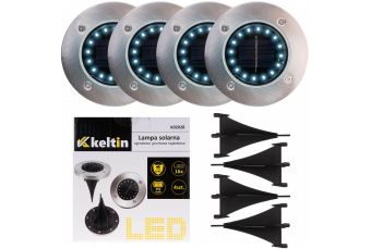 Saules dārza lampa 16LED zemes ieslēgšana (komplekts 4 gab.) (K02028)