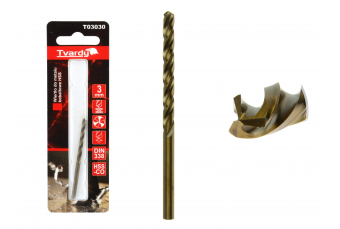 Kobalta vērpšanas urbis 3 mm HSS M35 (T03030)