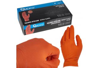 Nitrile gloves SOLID GRIP 50 pcs. size M orange (G75201-M)