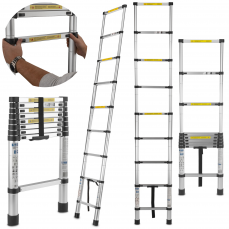 Лестница телескопическая алюминиевая 2,6м 150кг (G02444)