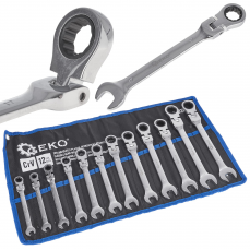 Sprūdrata kombinācijas uzgriežņu atslēgu komplekts 12 gab. 8-19mm (G10337)