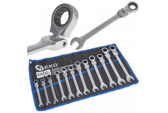 12pcs Flexible Gear wrench 8-19mm (G10337)