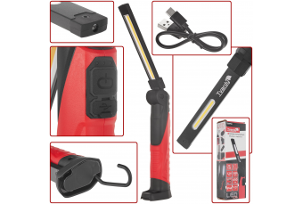 COB Складная лампа для мастерской со светодиодным магнитом 5 Вт + 3 Вт 2600 мАч 650 лм IP44 (T00950)