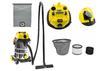 Промышленный пылесос 25л с фильтр-шейкером (G81086)