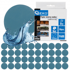 Водостойкая наждачная бумага – Velcro диск 125мм P600 50шт. (G78461)