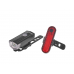 Ūdensizturīgs IP54 USB velosipēda apgaismojums - priekšējais + aizmugurējais komplekts (K02311)