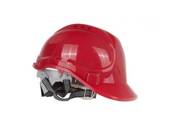 Регулируемый защитный строительный шлем - красный (G90033)