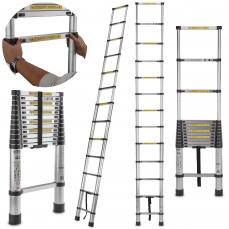 Лестница телескопическая алюминиевая 3,8м 150кг (G02445)