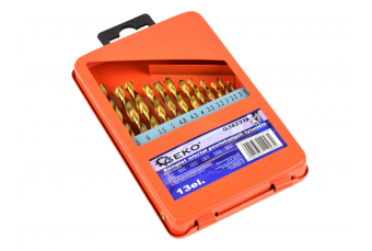 Набор сверл 13шт.1,5-6,5мм HSS TiN (G38231)