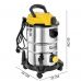 Промышленный пылесос для влажной и сухой уборки 25L с розеткой + аксессуары (G81088)