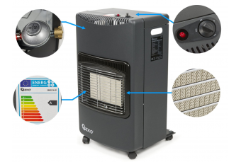 Газовый обогреватель для помещений 4,2 кВт с редуктором и шлангом(G80435)