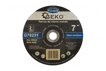 GEKO PREMIUM Metal Cutting Disc 180x1.6 Inox 5pcs (G78231)