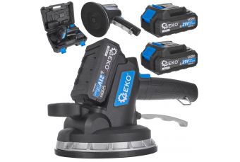 Akumulatora vibrējošais piesūceknis flīzēšanai - komplekts ar lādētāju un 2xAKU 21V (G80673)