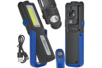 Инспекционная лампа POWERBANK с магнитом и светодиодом COB регулировка 5 Вт + 3 Вт 2000 мАч 400 лм IP44 (G15124)