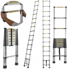Алюминиевая телескопическая лестница 5м 150кг (G02447)