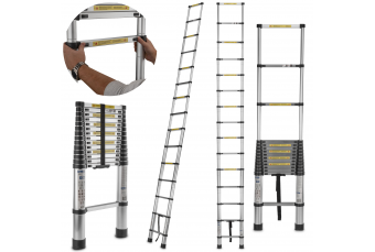 Алюминиевая телескопическая лестница 5м 150кг (G02447)
