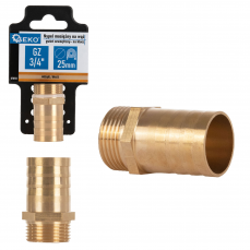 Brass connector for 25mm hose – external thread 3/4” (G70172)