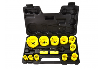 Биметаллический набор коронок по металлу и дереву 17шт. пластиковый ящик (G39998)