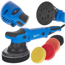 Регулируемая автомобильная полировальная машина 150 мм GEKO PREMIUM + набор из 4 губок (G80293)