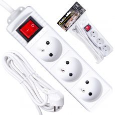 Электрический удлинитель – удлинитель белый 3 розетки 3м (K00245B-B)