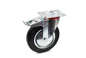 Поворотное колесо с тормозом 200мм (G71521)