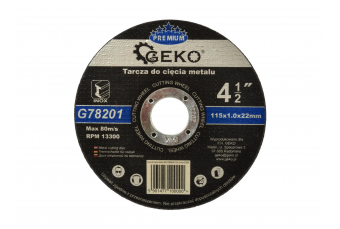 Metal Cutting Disc GEKO Premium 115x1x22,2mm Inox (G78201)