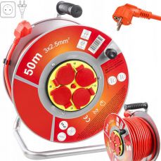 Удлинитель с барабаном | 4 розетки | 3x2,5 | 50 м (STMS175)