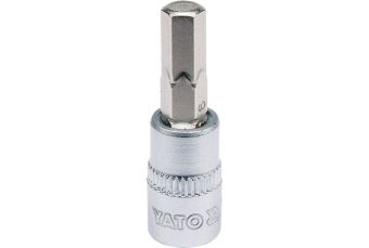Socket bit hex 1/4" 6mm l37mm (YT-04373)