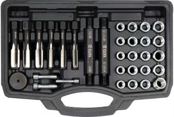 Набор для ремонта резьбы свечей зажигания | 33 шт (YT-17710)